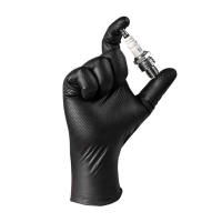 Ультрапрочные нитриловые перчатки с текстурой Natrix, черный, размер L (50 шт.), JSN50NATRIXBL09-L